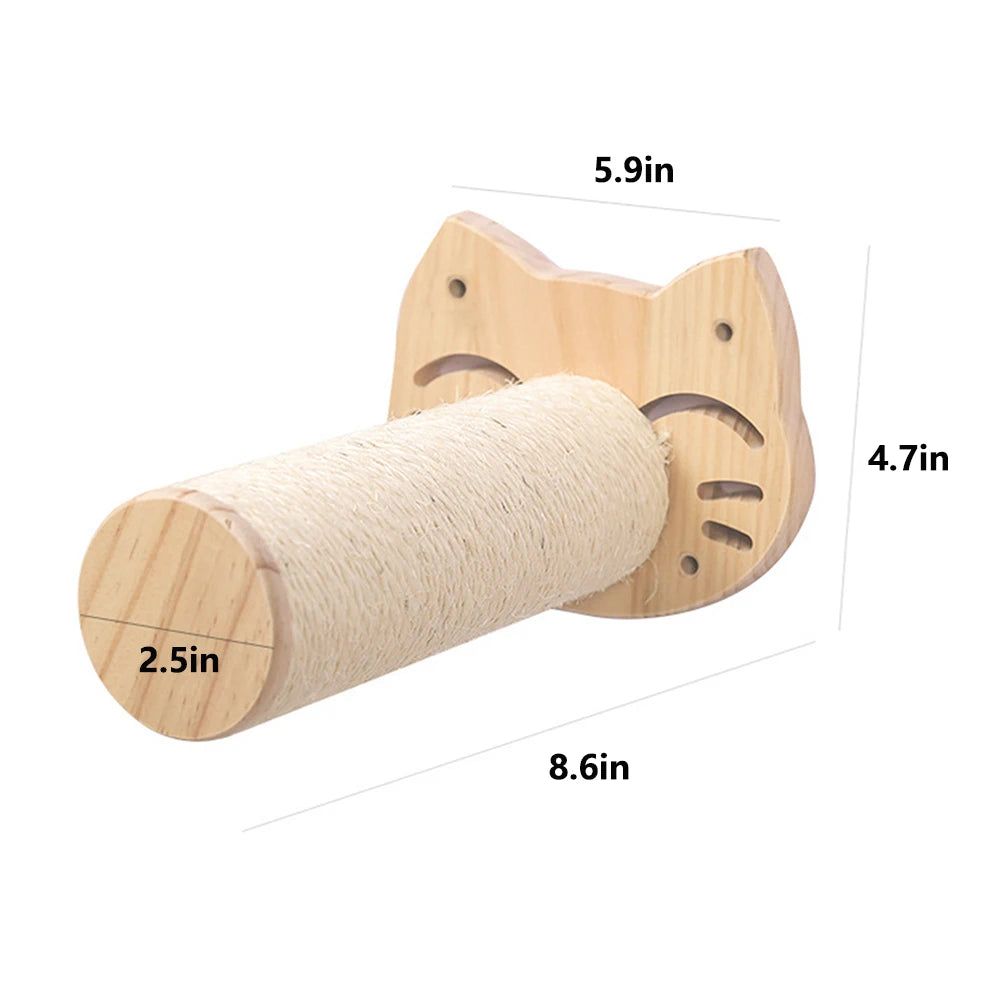 Cat Climbing Shelf Wall Mounted Four Step Stairway With Sisal Scratching Post For Cats Tree Tower Platform Jumping Pet Furniture - Your Healthy Version