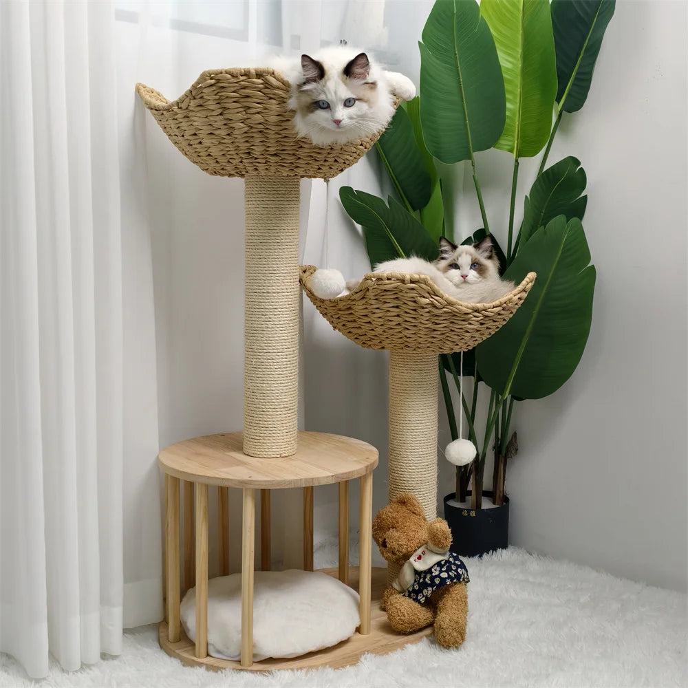 3-Tier Cat Tree Padded Plush Napping Perches Kitten Condo Sisal Rope Scratching Posts and Hanging Toy Tower for Indoor Kitties - Your Healthy Version