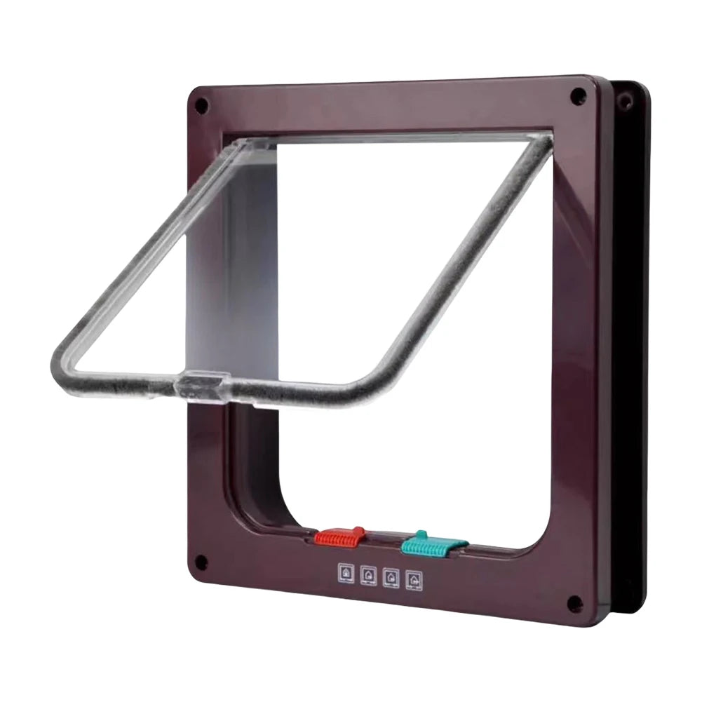 Smart Pet Door 4 Way Lock Security Flap Sliding Door Controllable Switch Cat Puppy Safety Gate Dog Kitten Flap Door Pet Supplies - Your Healthy Version