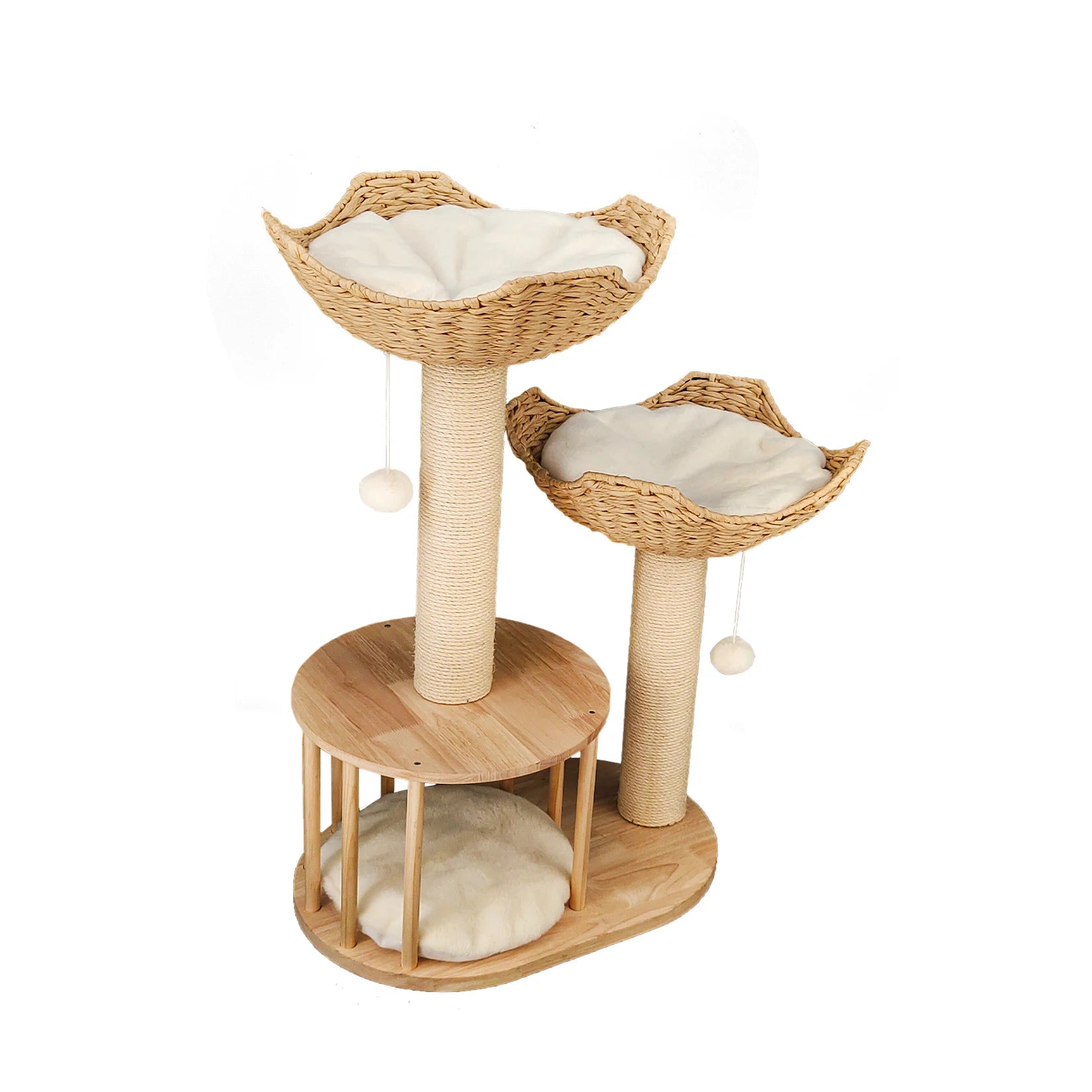 3-Tier Cat Tree Padded Plush Napping Perches Kitten Condo Sisal Rope Scratching Posts and Hanging Toy Tower for Indoor Kitties - Your Healthy Version