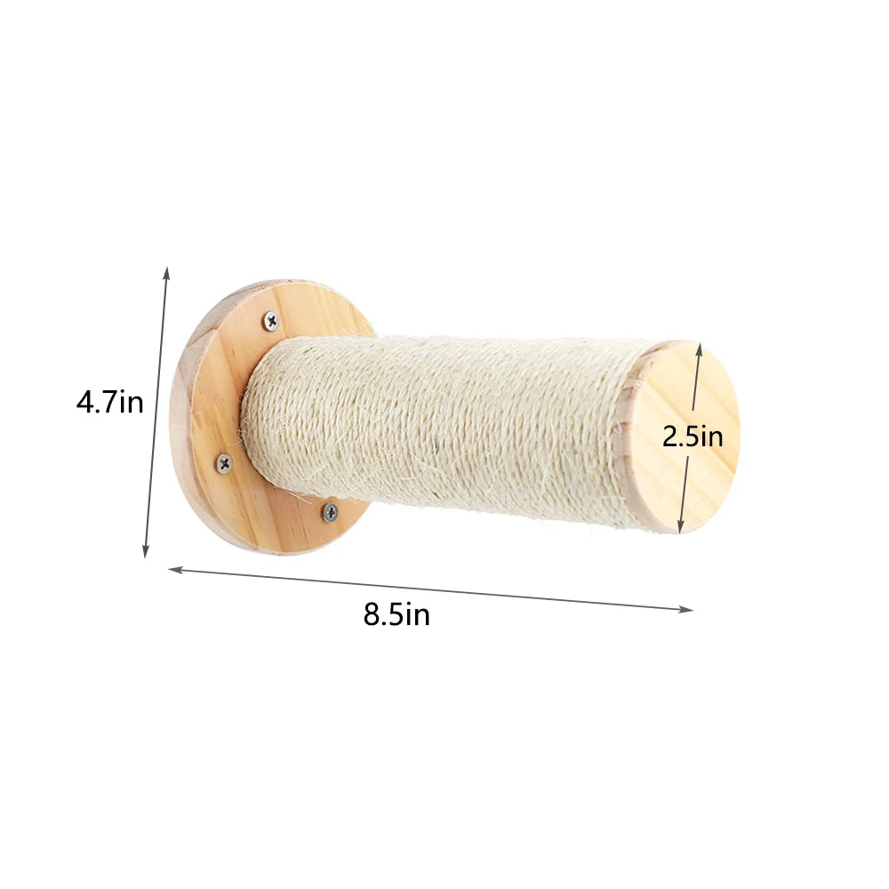 Cat Climbing Shelf Wall Mounted Four Step Stairway With Sisal Scratching Post For Cats Tree Tower Platform Jumping Pet Furniture - Your Healthy Version