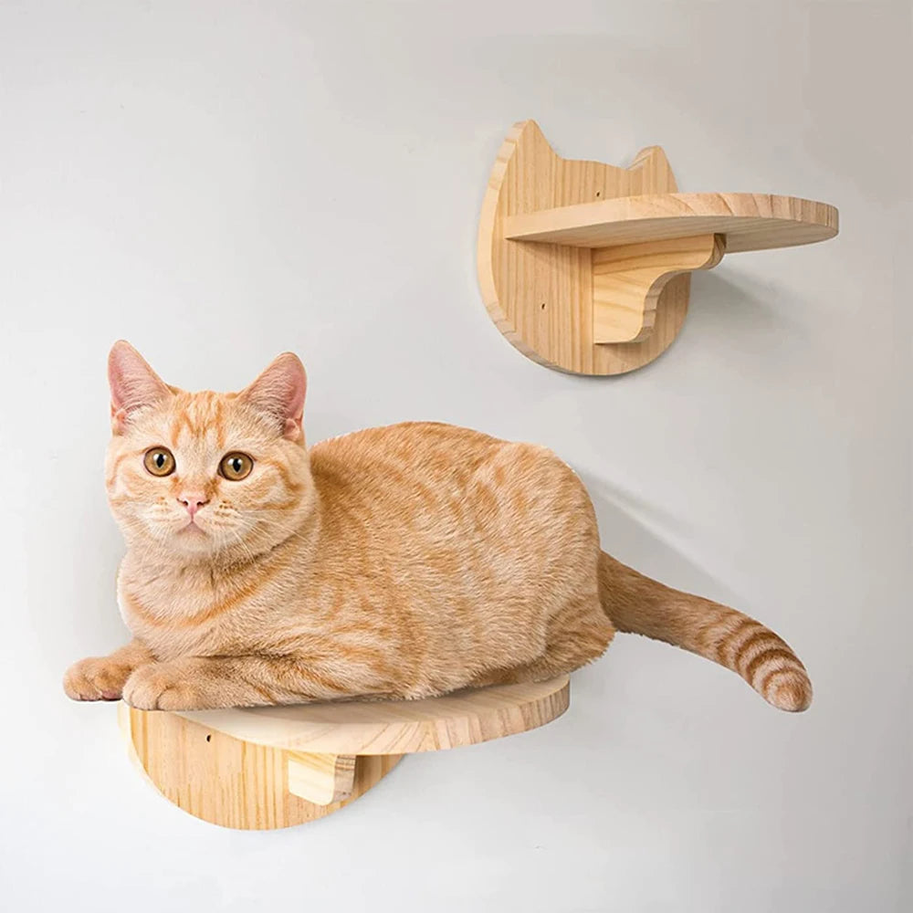 Cat Climbing Shelf Wall Mounted Four Step Stairway With Sisal Scratching Post For Cats Tree Tower Platform Jumping Pet Furniture - Your Healthy Version