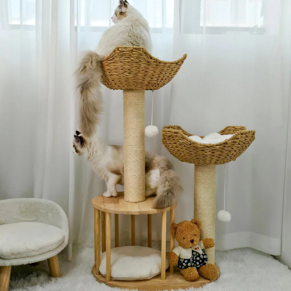 3-Tier Cat Tree Padded Plush Napping Perches Kitten Condo Sisal Rope Scratching Posts and Hanging Toy Tower for Indoor Kitties - Your Healthy Version