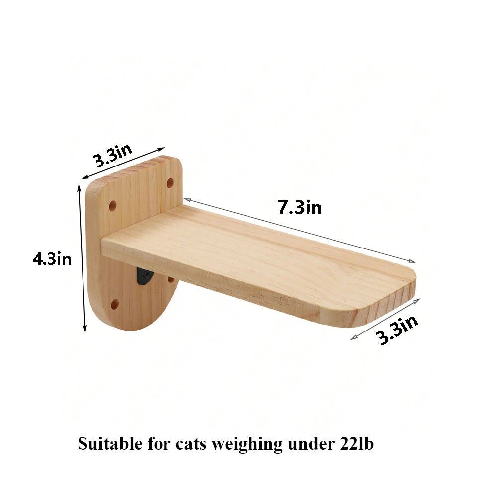 Cat Climbing Shelf Wall Mounted Four Step Stairway With Sisal Scratching Post For Cats Tree Tower Platform Jumping Pet Furniture - Your Healthy Version