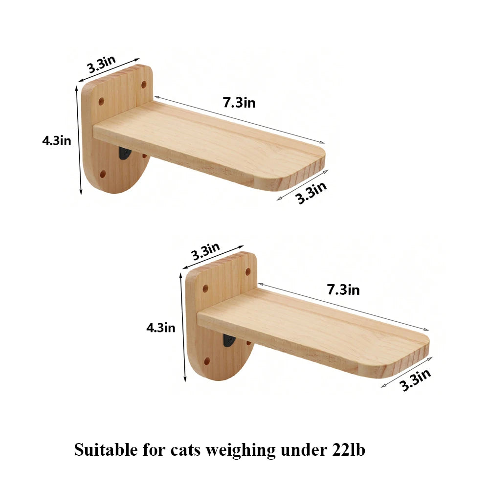 Cat Climbing Shelf Wall Mounted Four Step Stairway With Sisal Scratching Post For Cats Tree Tower Platform Jumping Pet Furniture - Your Healthy Version