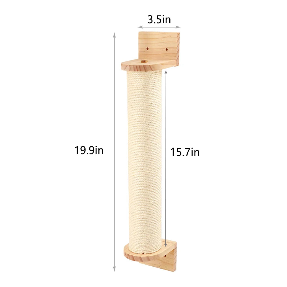 Cat Climbing Shelf Wall Mounted Four Step Stairway With Sisal Scratching Post For Cats Tree Tower Platform Jumping Pet Furniture - Your Healthy Version