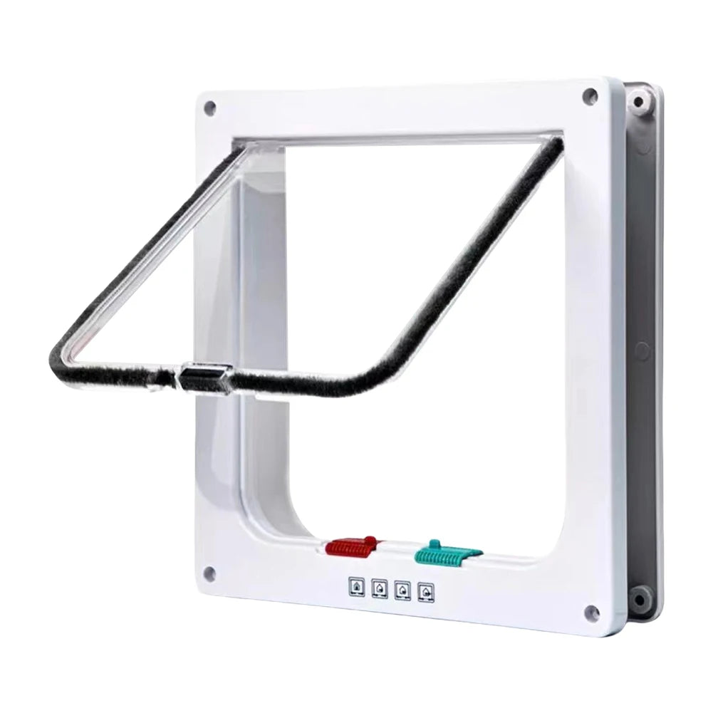 Smart Pet Door 4 Way Lock Security Flap Sliding Door Controllable Switch Cat Puppy Safety Gate Dog Kitten Flap Door Pet Supplies - Your Healthy Version