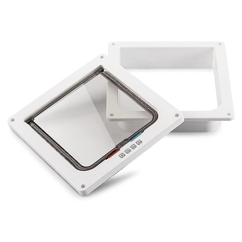 Smart Pet Door 4 Way Lock Security Flap Sliding Door Controllable Switch Cat Puppy Safety Gate Dog Kitten Flap Door Pet Supplies - Your Healthy Version