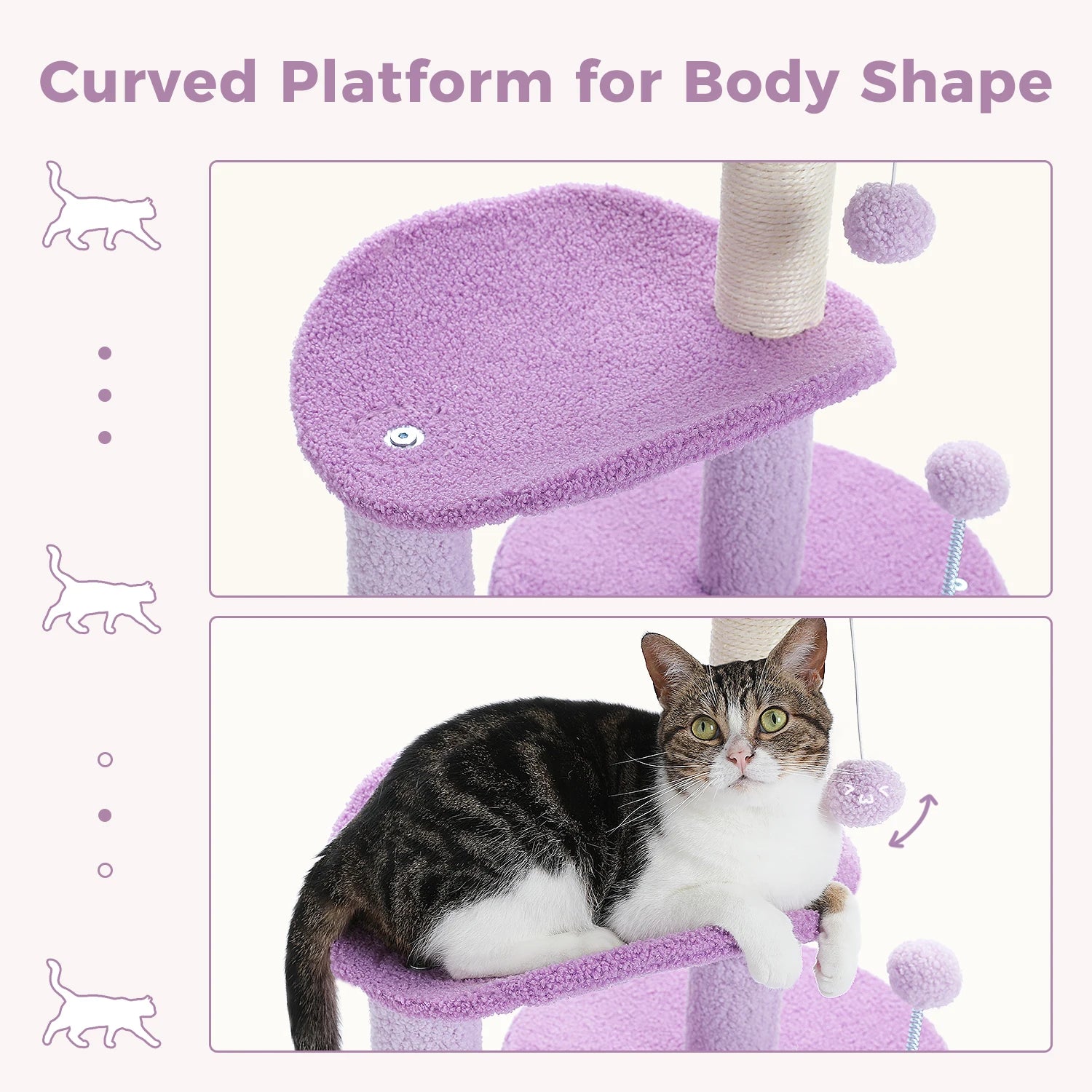 Flower Cat Tree with Natural Sisal Scratching Post, Cozy Cat Condo, Top Perch, Small Cat Tower for Small Indoor Cats, Pet Toys - Your Healthy Version