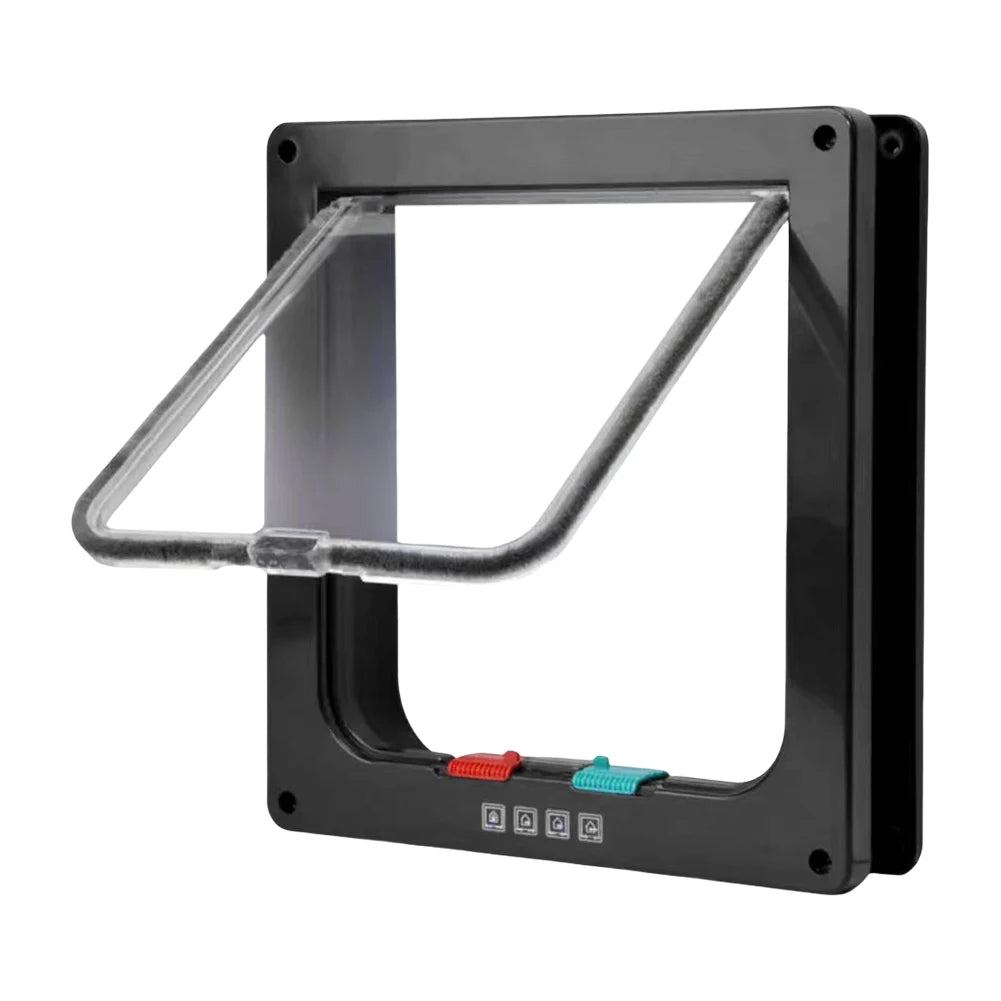 Smart Pet Door 4 Way Lock Security Flap Sliding Door Controllable Switch Cat Puppy Safety Gate Dog Kitten Flap Door Pet Supplies - Your Healthy Version