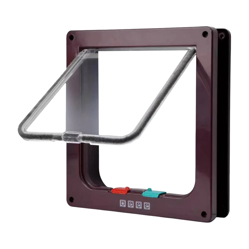 Smart Pet Door 4 Way Lock Security Flap Sliding Door Controllable Switch Cat Puppy Safety Gate Dog Kitten Flap Door Pet Supplies - Your Healthy Version