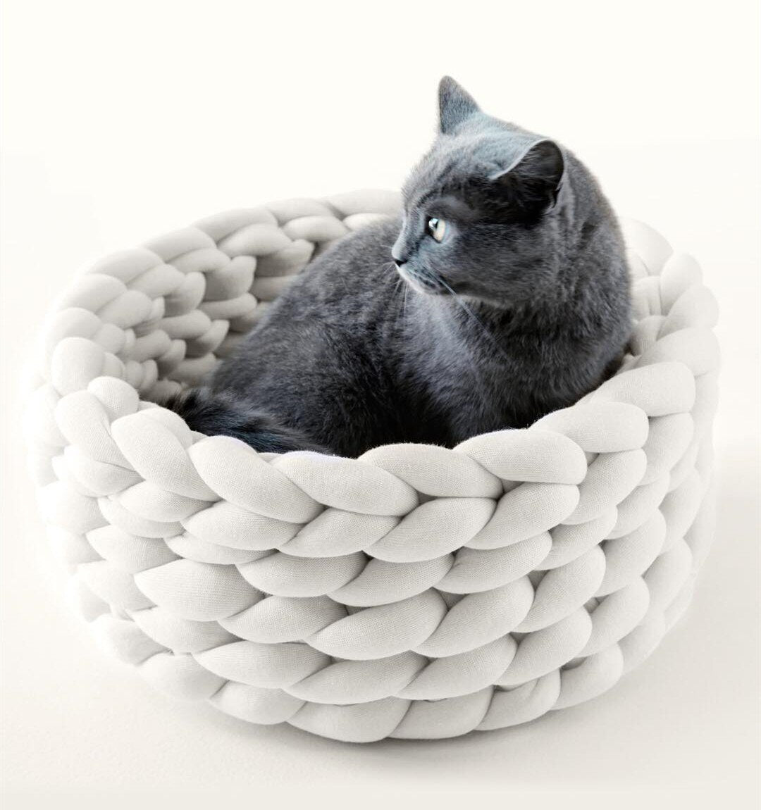 Pet Kennel Pet Dog Cat Hand-woven Bed Handmade Knit Nest House Puppy Kitten Cave Basket Sleeping Bag Dogs Kennel Supplies - Your Healthy Version