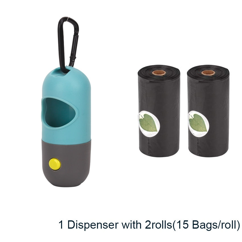 Degradable Dog Poop Bag Dispenser LED light Waste Bags for Dog Poop Bag Holder Box Cat Dog Waste Garbage Bag Cleaning Supplies - Your Healthy Version