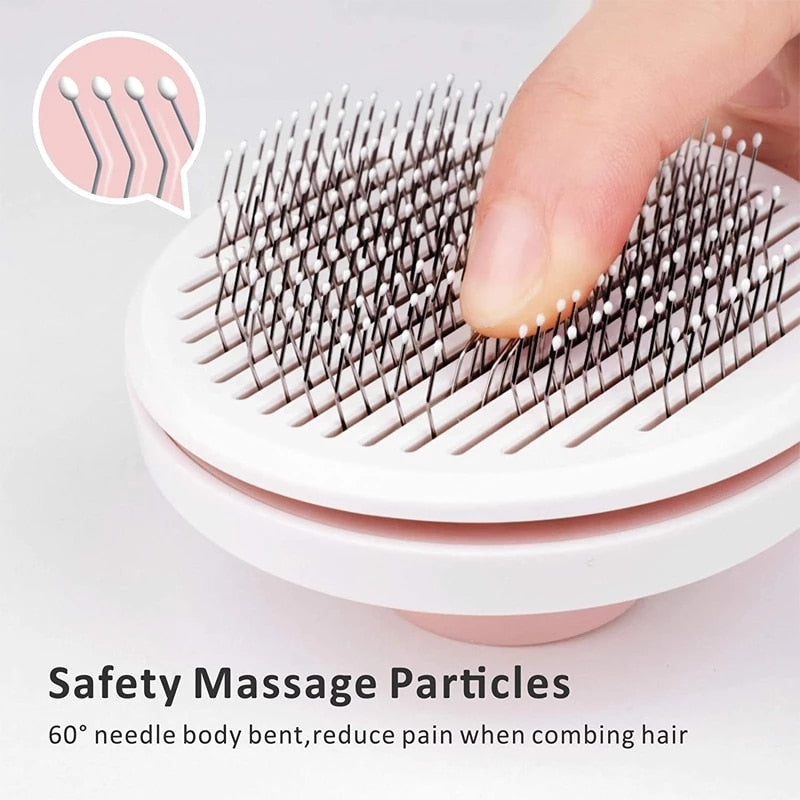Pet Cat Brush Dog Comb Hair Removes Pet Hair Comb Self Cleaning Slicker Brush For Cats Dogs Removes Tangled Hair Beauty Products - Your Healthy Version