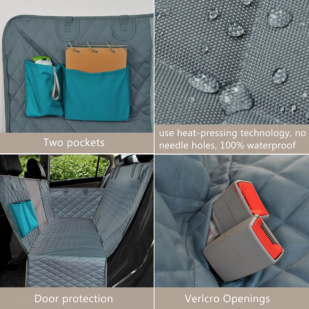 Dog Car Seat Cover 100% Waterproof Pet Dog Travel Mat Mesh Dog Carrier Car Hammock Cushion Protector With Zipper and Pocket - Your Healthy Version
