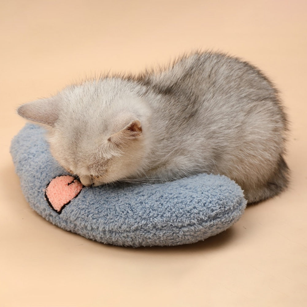 Plush U-shaped Stuffed Pillow Doll For Small Dog Cat Comfortable Teeth Grinding Puppy Kitten Cat Sleeping Pillow Pet Supplies - Your Healthy Version