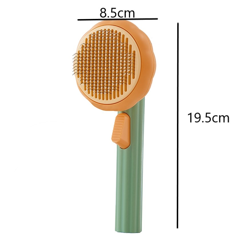 Cat Brush Comb Pet Pumpkin Comb For Dogs Cats Dog Hair Remover Brush Pet Hair Shedding Self Cleaning Comb Pet Grooming Tools - Your Healthy Version