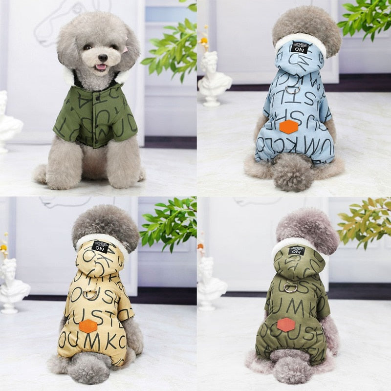Winter Puppy Dog Coat Jacket for Small Dogs Windproof Dog Snowsuit Warm Fleece Padded Pet Clothes for Poodles Bulldog - Your Healthy Version