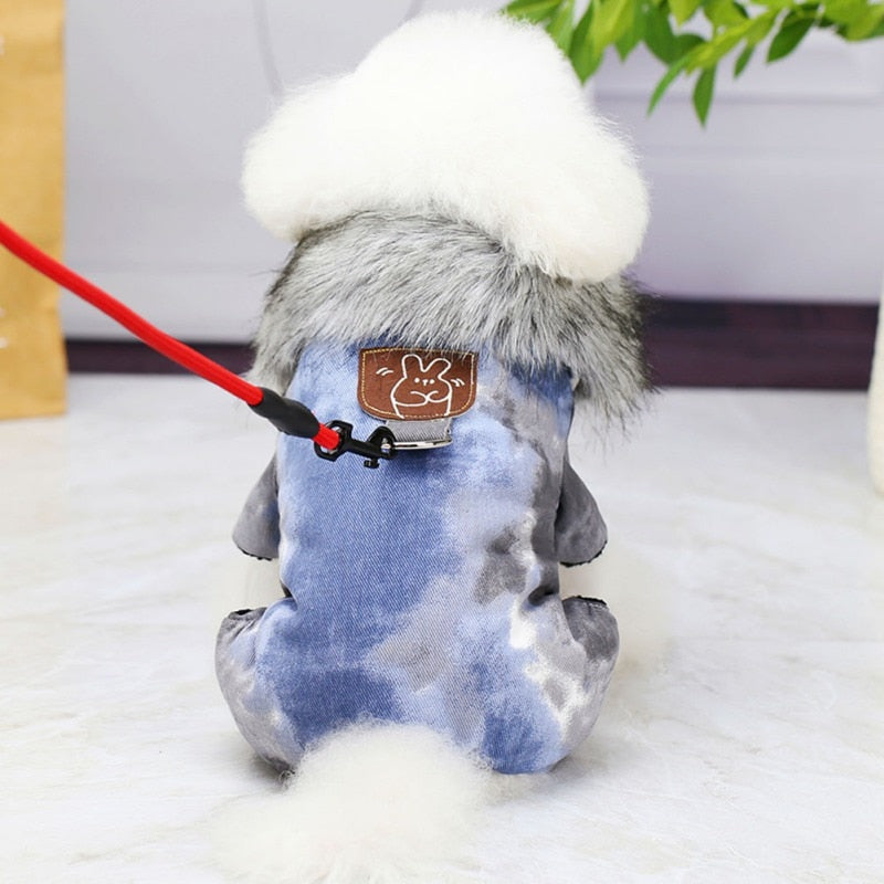 British Style Windproof Pet Clothes Winter Warm Dog Coat Thicken Pet Clothing for Dogs Jumpsuit Hoodies Jacket Pet Supplies - Your Healthy Version