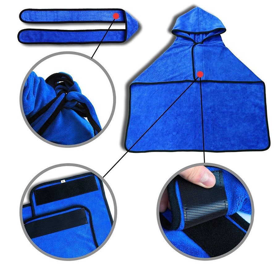 Pet Bath Towels Dog Bathrobe Soft Quickly Absorbing Water Fiber Pet Drying Towel Robe With Hat For Small Large Dogs Pet Supplies - Your Healthy Version