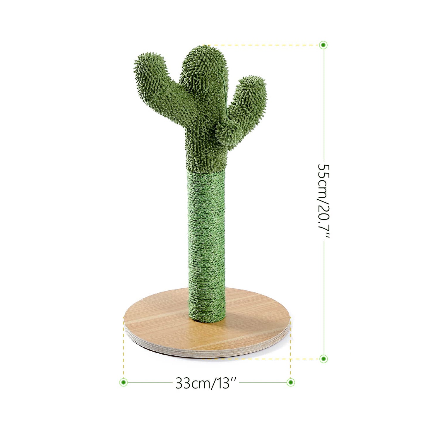Cute Cactus Pet Cat Tree Toy with Ball Scratching Post for Cat Kitten Climbing Mushroom Condo Protecting Furniture - Your Healthy Version