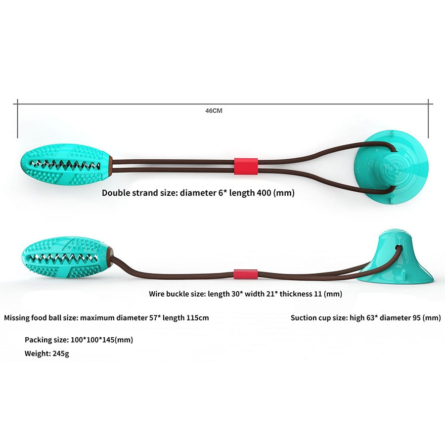 Dog Toys Silicon Suction Cup Tug Interactive Dog Ball Toy For Pet Chew Bite Tooth Cleaning Toothbrush Feeding Pet Supplies - Your Healthy Version
