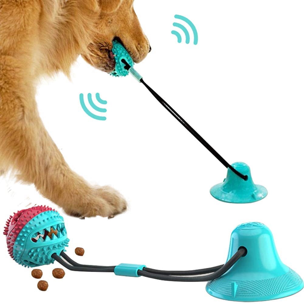 Dog Toys Silicon Suction Cup Tug Interactive Dog Ball Toy For Pet Chew Bite Tooth Cleaning Toothbrush Feeding Pet Supplies - Your Healthy Version