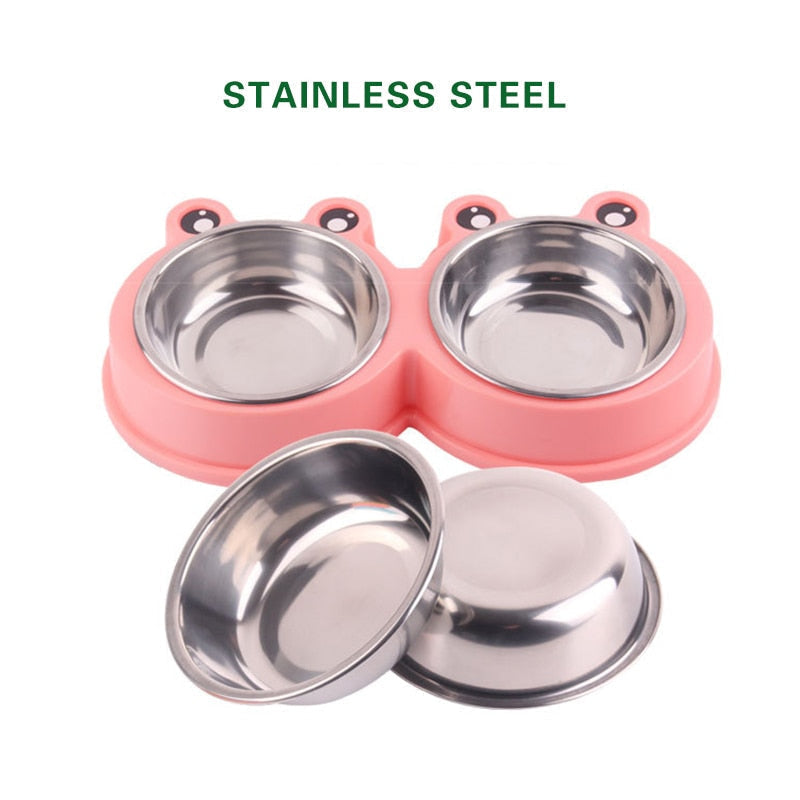 Bowls Stainless Steel Pet Feeder Water Bowls Non-slip Pet Food Drinking for Feeding Dogs Cats Rabbit Pet Supplies - Your Healthy Version