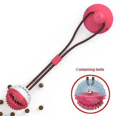 Dog Toys Silicon Suction Cup Tug Interactive Dog Ball Toy For Pet Chew Bite Tooth Cleaning Toothbrush Feeding Pet Supplies - Your Healthy Version