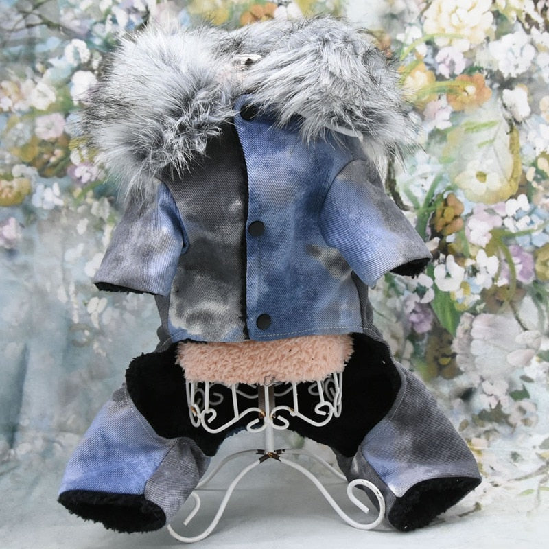 British Style Windproof Pet Clothes Winter Warm Dog Coat Thicken Pet Clothing for Dogs Jumpsuit Hoodies Jacket Pet Supplies - Your Healthy Version