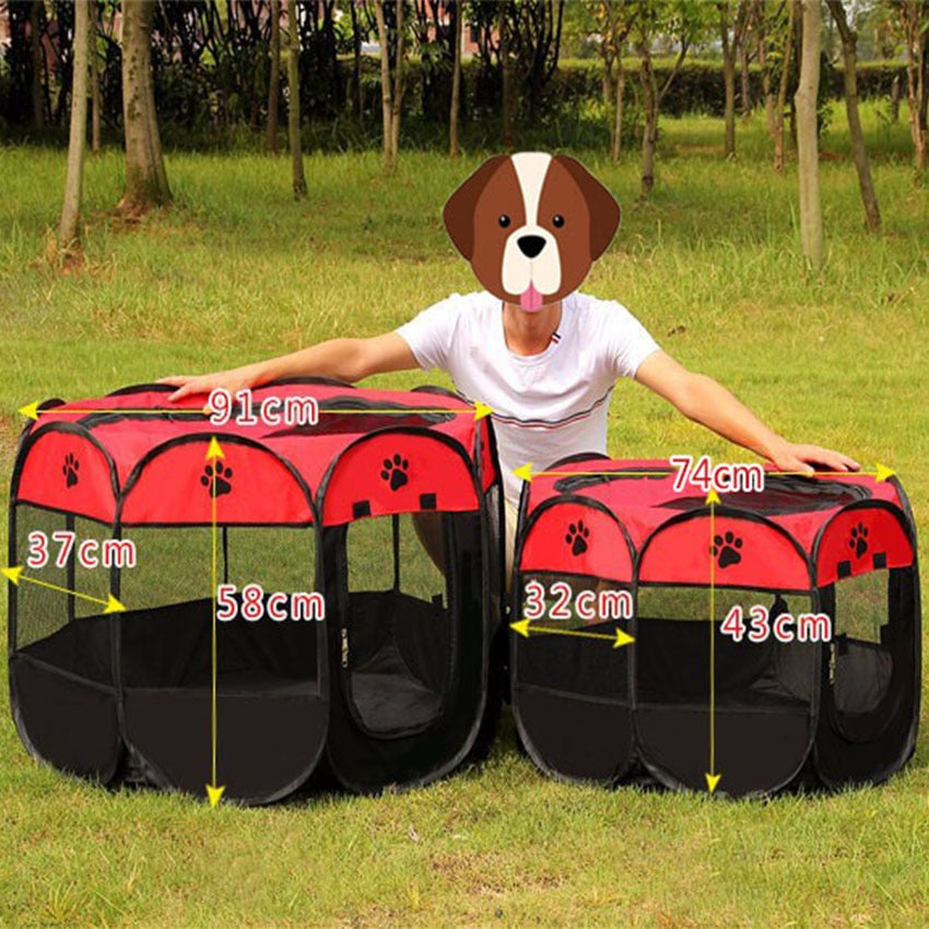 Pet Tent Portable Dog House Folding Pet Cage Indoor Cat Tent Puppy Kennel House For Large Dogs Cat Rabbits Outdoor Pet Playpen - Your Healthy Version