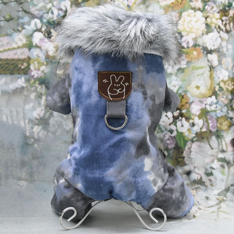British Style Windproof Pet Clothes Winter Warm Dog Coat Thicken Pet Clothing for Dogs Jumpsuit Hoodies Jacket Pet Supplies - Your Healthy Version