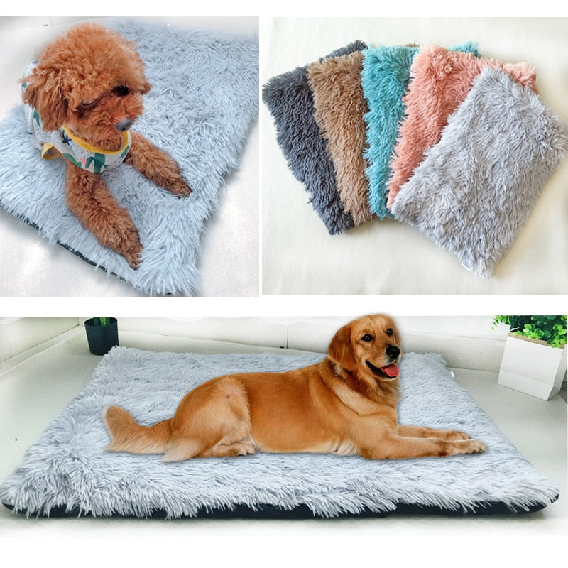 Pet Dog Mat Cat Bed House Fluffy Long Plush Pet Blankets Warm Sleeping Puppy Kennel Pad Cushion for Dogs Pet Accessories - Your Healthy Version