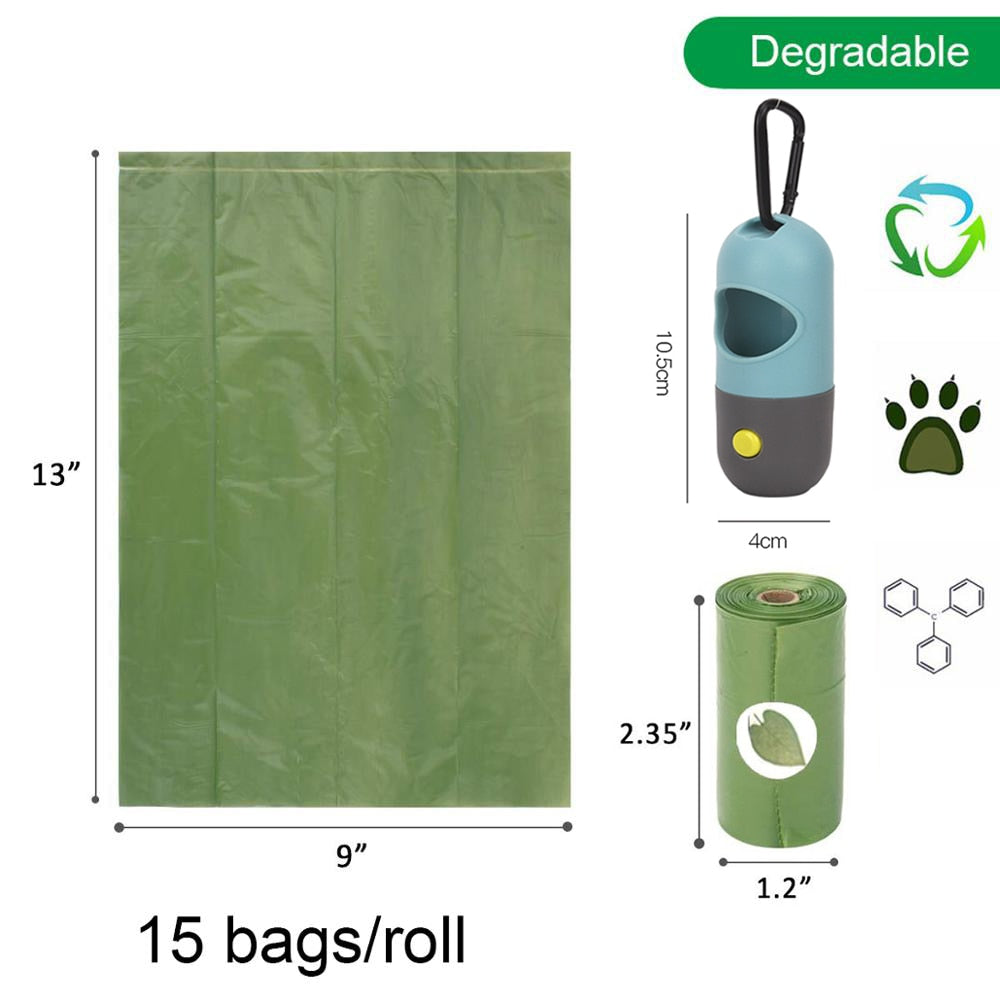 Degradable Dog Poop Bag Dispenser LED light Waste Bags for Dog Poop Bag Holder Box Cat Dog Waste Garbage Bag Cleaning Supplies - Your Healthy Version