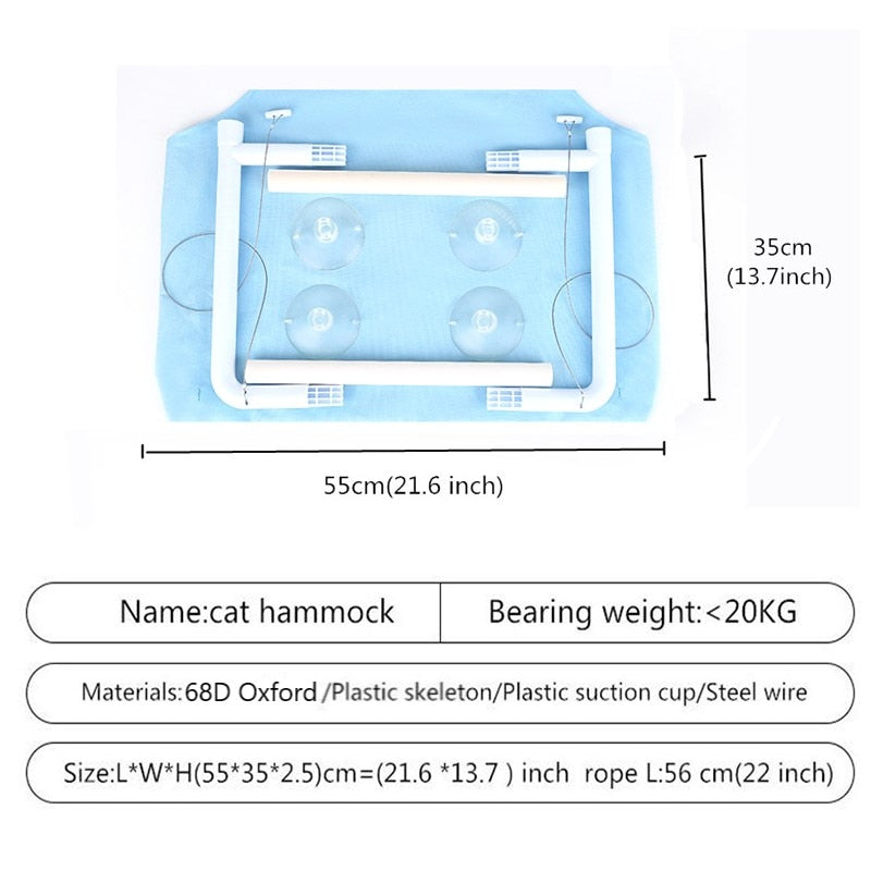 Pet Hanging Beds Cute Cat Hammock Sunny Seat Window Mount Pet Comfortable Pet Bed For Cats Mat Shelf Seat Bed Bearing 20kg - Your Healthy Version