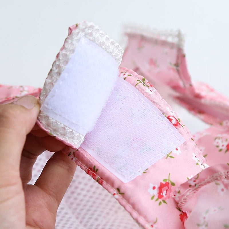 Dog Cat Harness Leash Set Adjustable Lace Floral Printed Pet Harness Vest Cute Dog Dress Pubby Mesh Harness Cat Walking Lead - Your Healthy Version