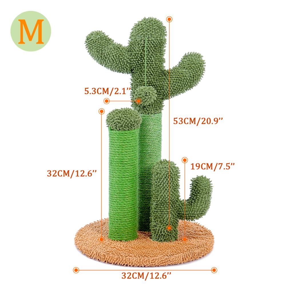 Cute Cactus Pet Cat Tree Toy with Ball Scratching Post for Cat Kitten Climbing Mushroom Condo Protecting Furniture - Your Healthy Version