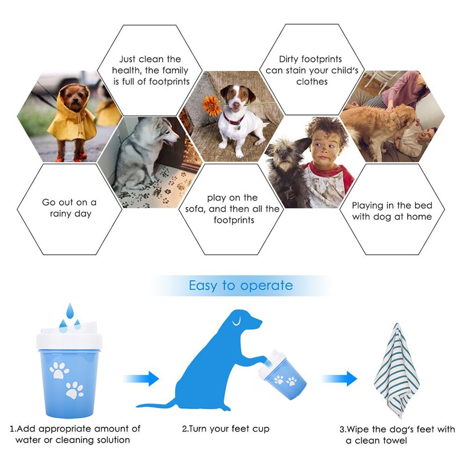 Dirty Dog paw cleaner Soft Silicone Combs Portable Pet Foot Washer Cup Pet Grooming Brush Dog foot Washer Pet dog accessories - Your Healthy Version