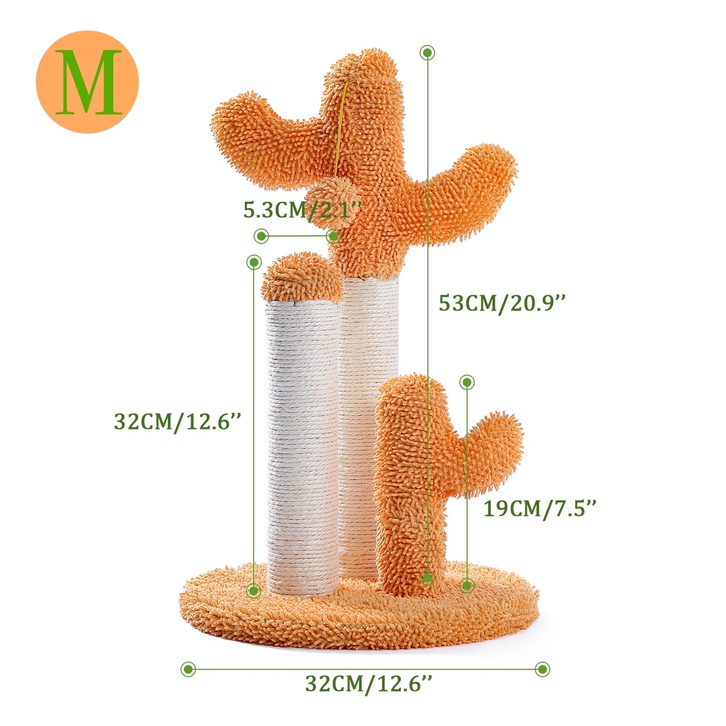 Cute Cactus Pet Cat Tree Toy with Ball Scratching Post for Cat Kitten Climbing Mushroom Condo Protecting Furniture - Your Healthy Version