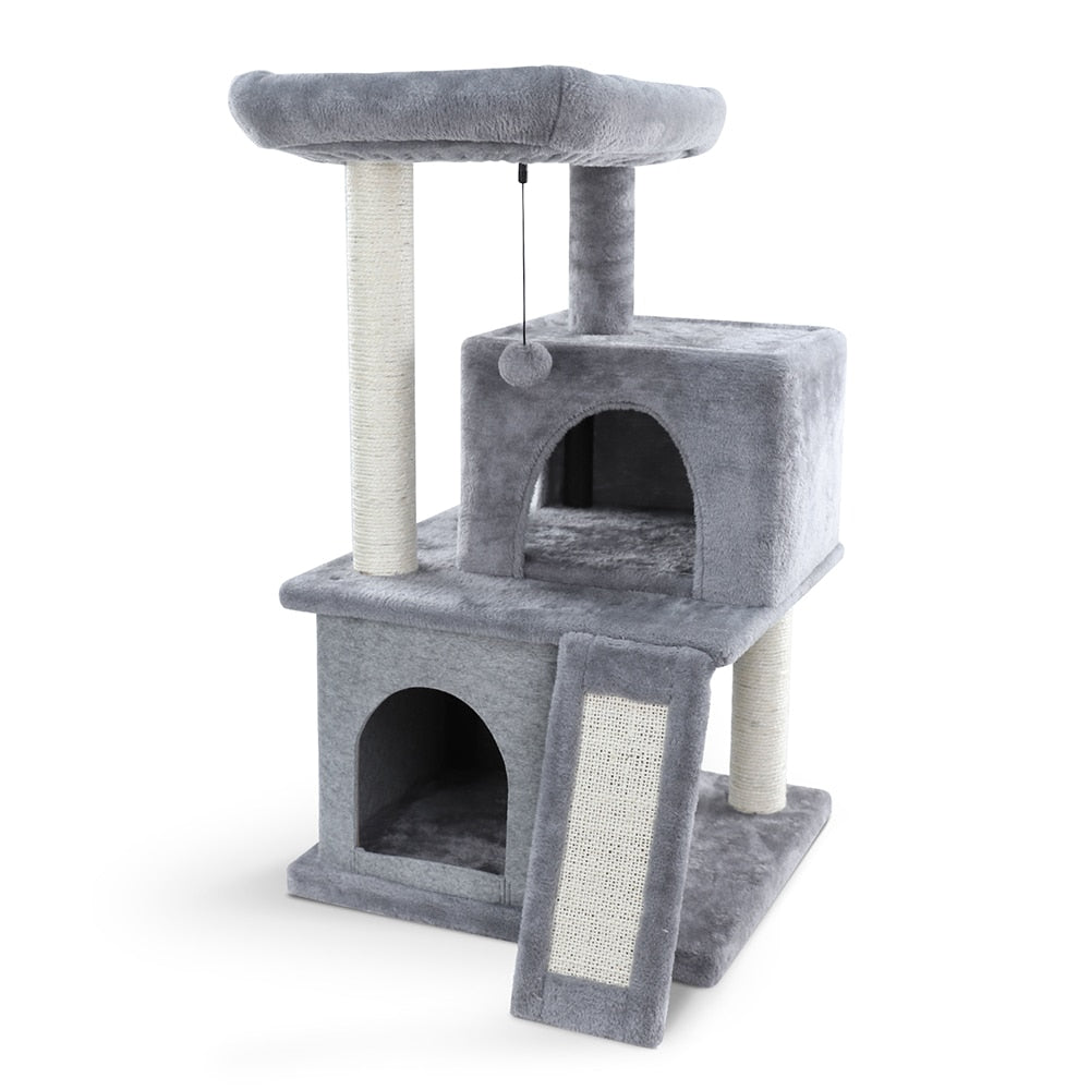 Luxury Cat Tree Condo Furniture Kitten Activity Tower Pet Kitty Play House with Scratching Posts Perches Hammoc - Your Healthy Version
