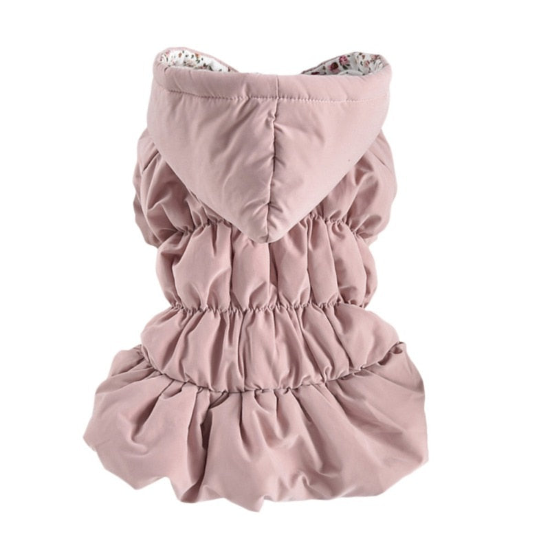 Dog Pet Super Warm Dress Winter Puppy Pet Dog Coats Princess Floral Bubble Skirt Dog Cat Hooded Chihuahua Yorkie Clothing - Your Healthy Version