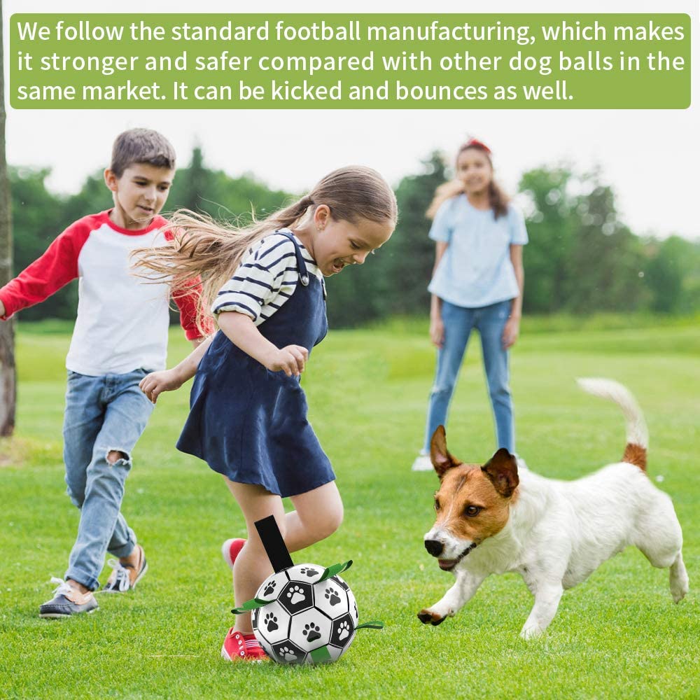 Dog Toy Interactive Pet Football Toys with Grab Tabs Dog Outdoor training Soccer Pet Bite Chew Balls for Dog accessories - Your Healthy Version
