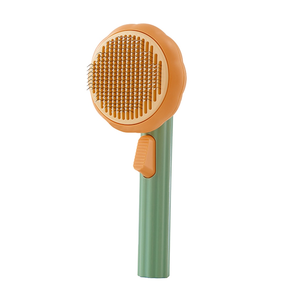 Cat Brush Comb Pet Pumpkin Comb For Dogs Cats Dog Hair Remover Brush Pet Hair Shedding Self Cleaning Comb Pet Grooming Tools - Your Healthy Version