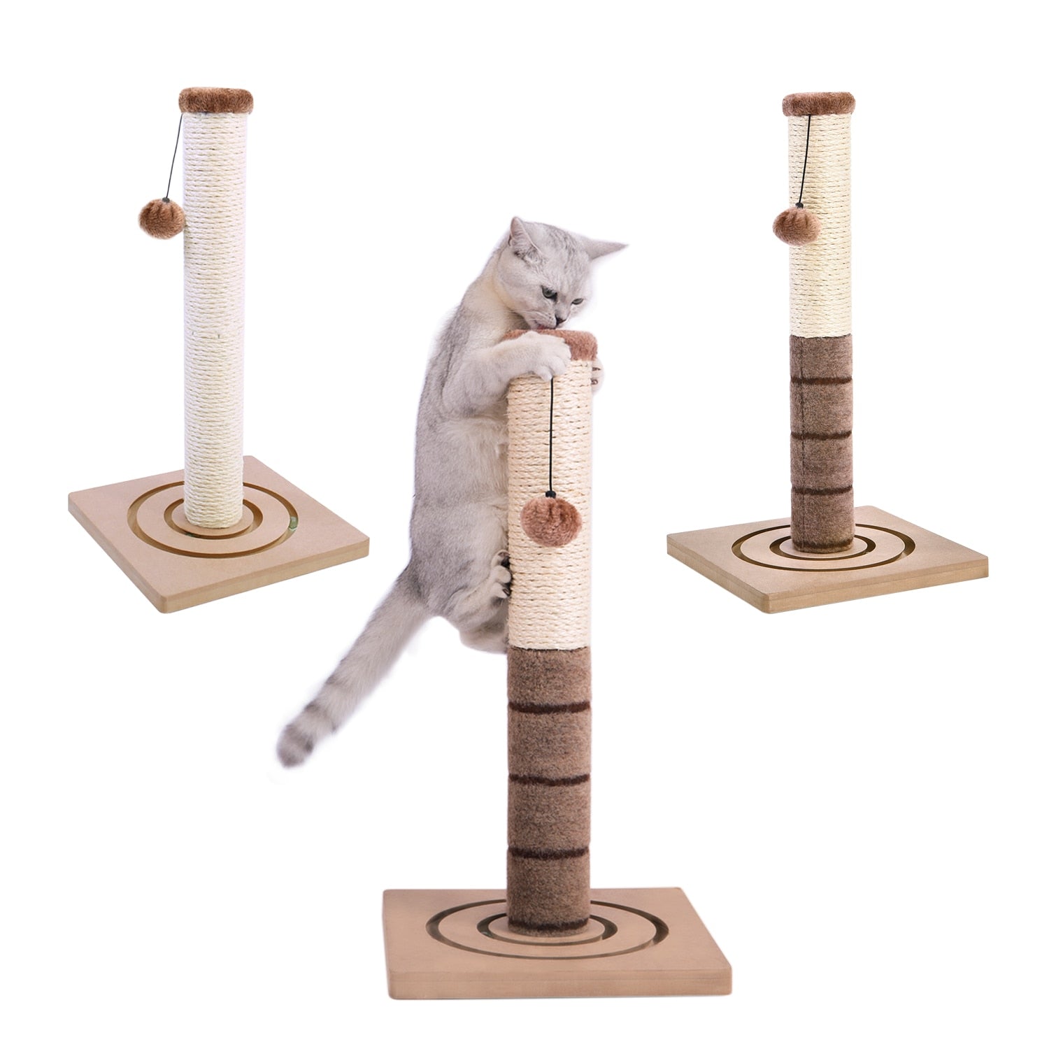 High quality Cat Scratching Post Cat Interactive Toys Cat Scratch Post Cats Kittens Sisal Scratch Pole Cat Scratcher - Your Healthy Version