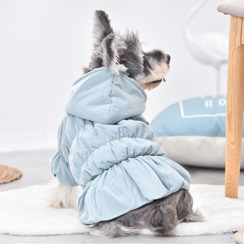 Dog Pet Super Warm Dress Winter Puppy Pet Dog Coats Princess Floral Bubble Skirt Dog Cat Hooded Chihuahua Yorkie Clothing - Your Healthy Version