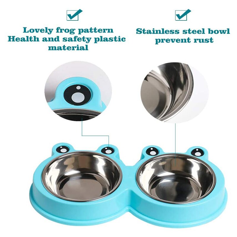 Bowls Stainless Steel Pet Feeder Water Bowls Non-slip Pet Food Drinking for Feeding Dogs Cats Rabbit Pet Supplies - Your Healthy Version