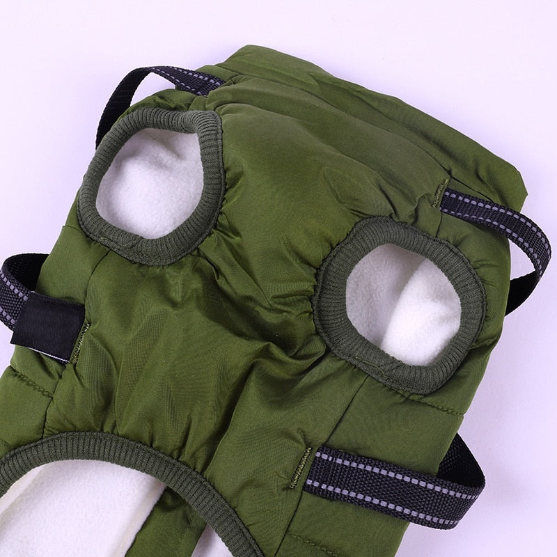 Pet Clothes Winter Warm Jacket with Harness Puppy Outdoor Walk Adjustable Chest Strap Dog Cloth Vest Winter Clothing - Your Healthy Version