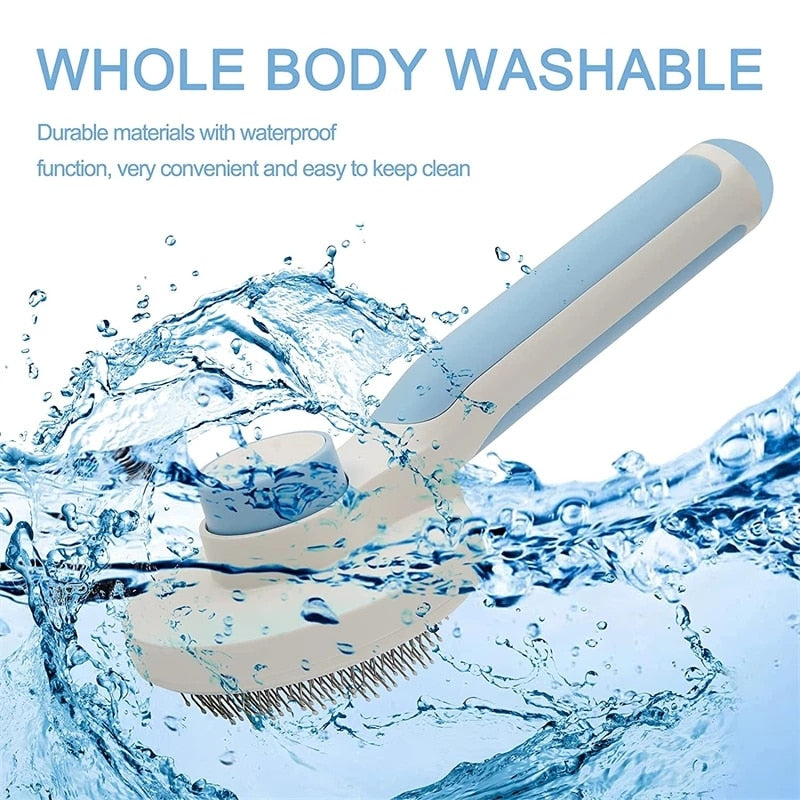 Pet Cat Brush Dog Comb Hair Removes Pet Hair Comb Self Cleaning Slicker Brush For Cats Dogs Removes Tangled Hair Beauty Products - Your Healthy Version