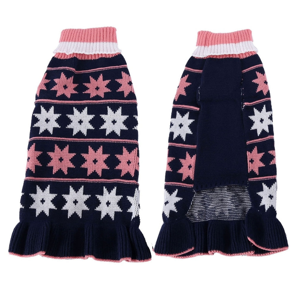 Warm Pet Dog Dresses for Small Dogs Sweater Puppy Cat Dress Shih Tzu Dachshund Clothes Pets Clothing Skirt roupa cachorro - Your Healthy Version