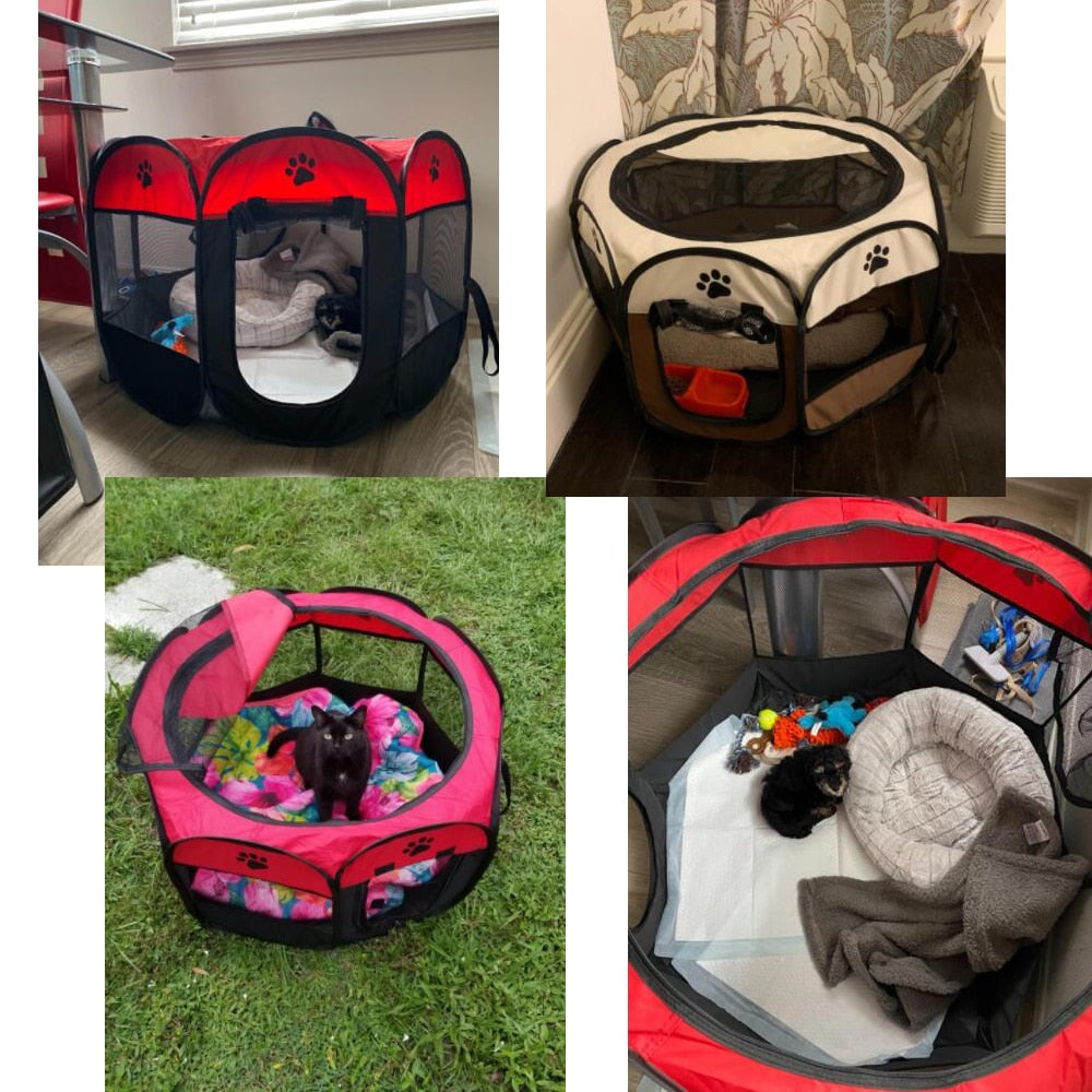 Pet Tent Portable Dog House Folding Pet Cage Indoor Cat Tent Puppy Kennel House For Large Dogs Cat Rabbits Outdoor Pet Playpen - Your Healthy Version